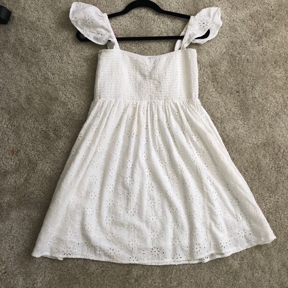 Alan White Eyelet Dress with Elastic